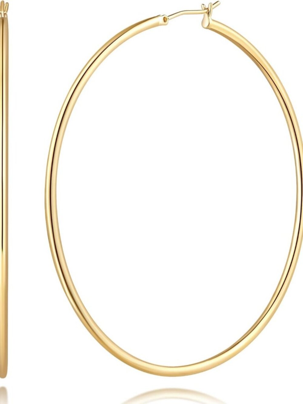 14K Gold Hoop Earrings - Classic Round Hoops in Small, Medium & Large Sizes